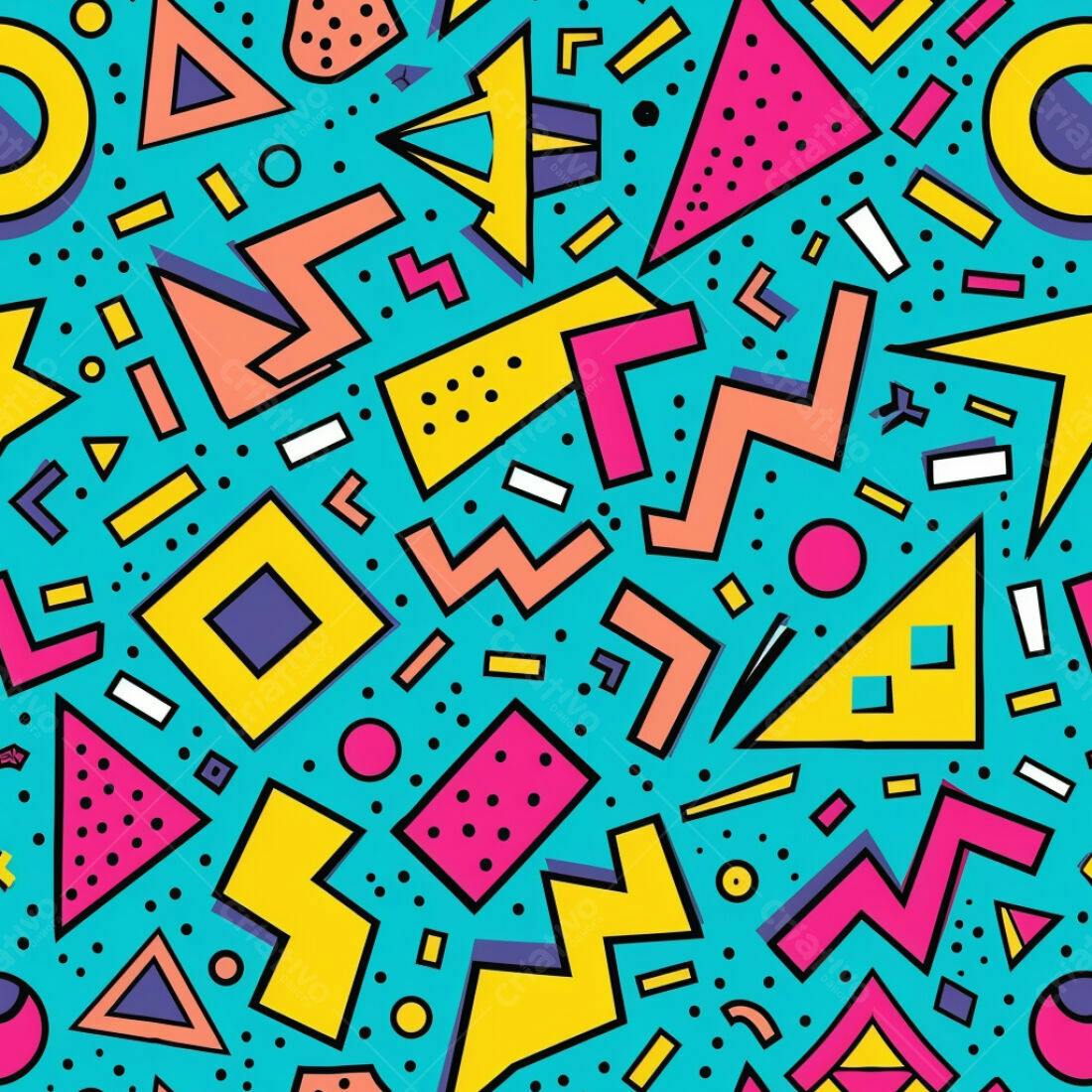 Textura Geométrica 90s para Fundo