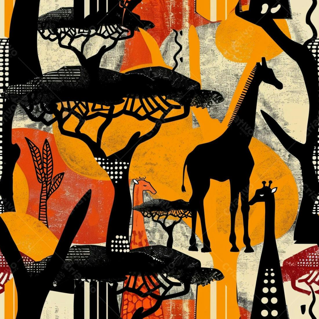 Textura Safari Africano para Papel de Parede