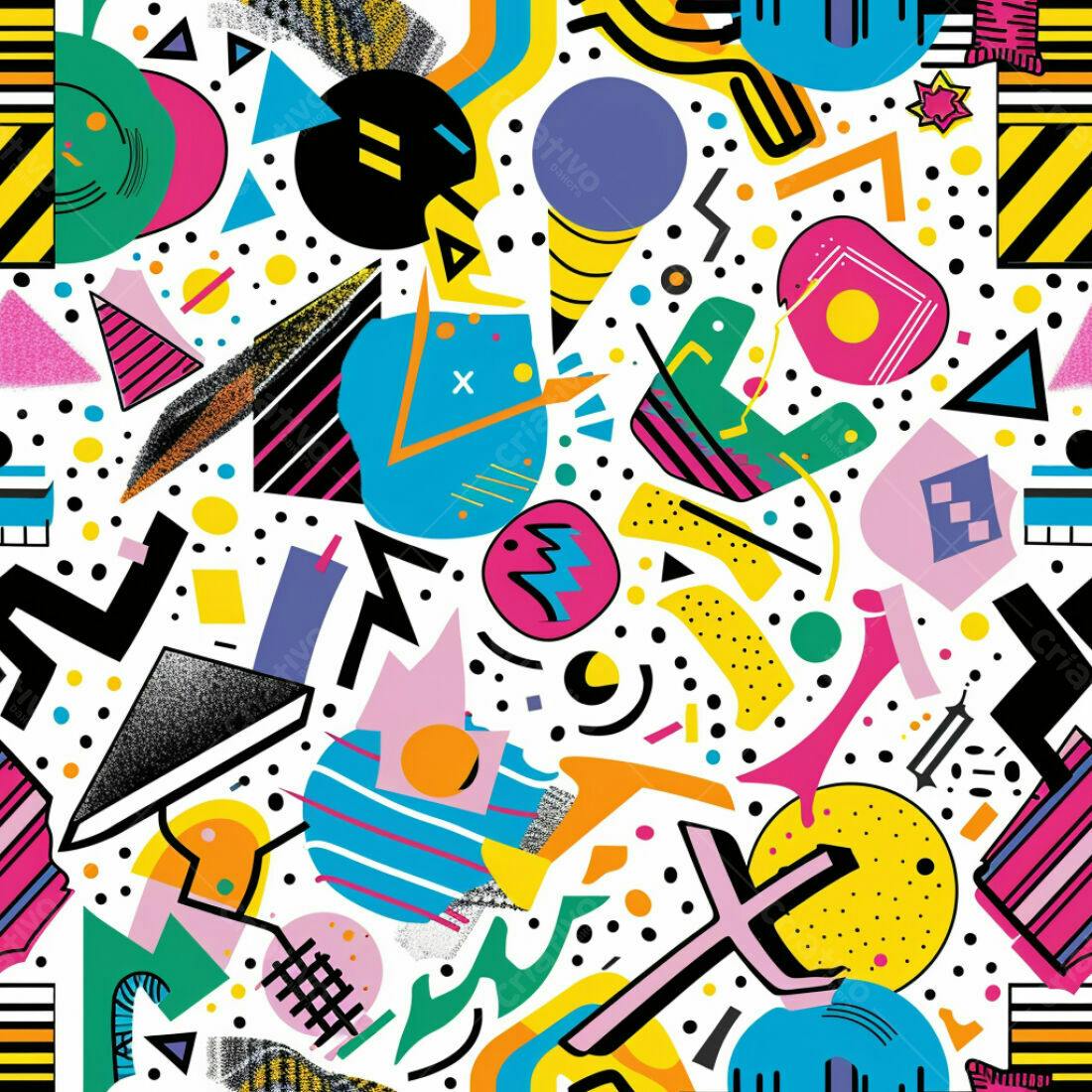Textura Abstrata Memphis para Fundo