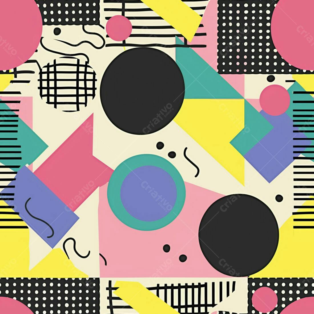Textura Geométrica 80s para Fundo
