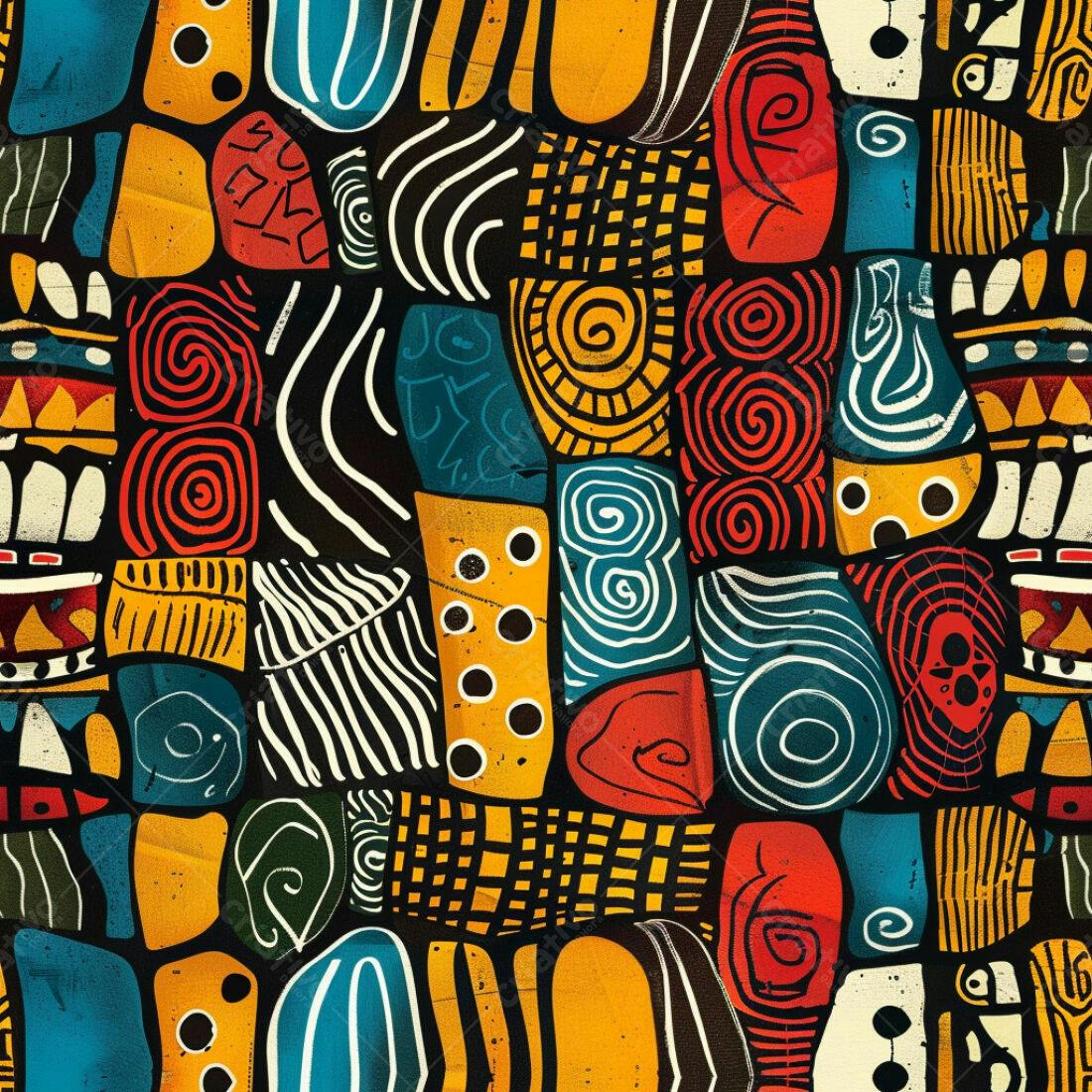 Textura Abstrata Tribal para Fundo