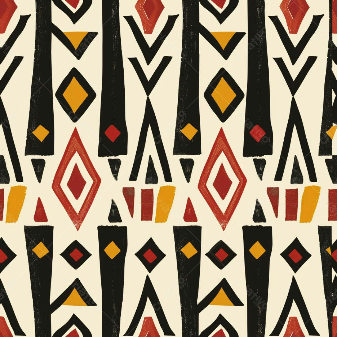 Textura Geométrica Tribal para Fundo