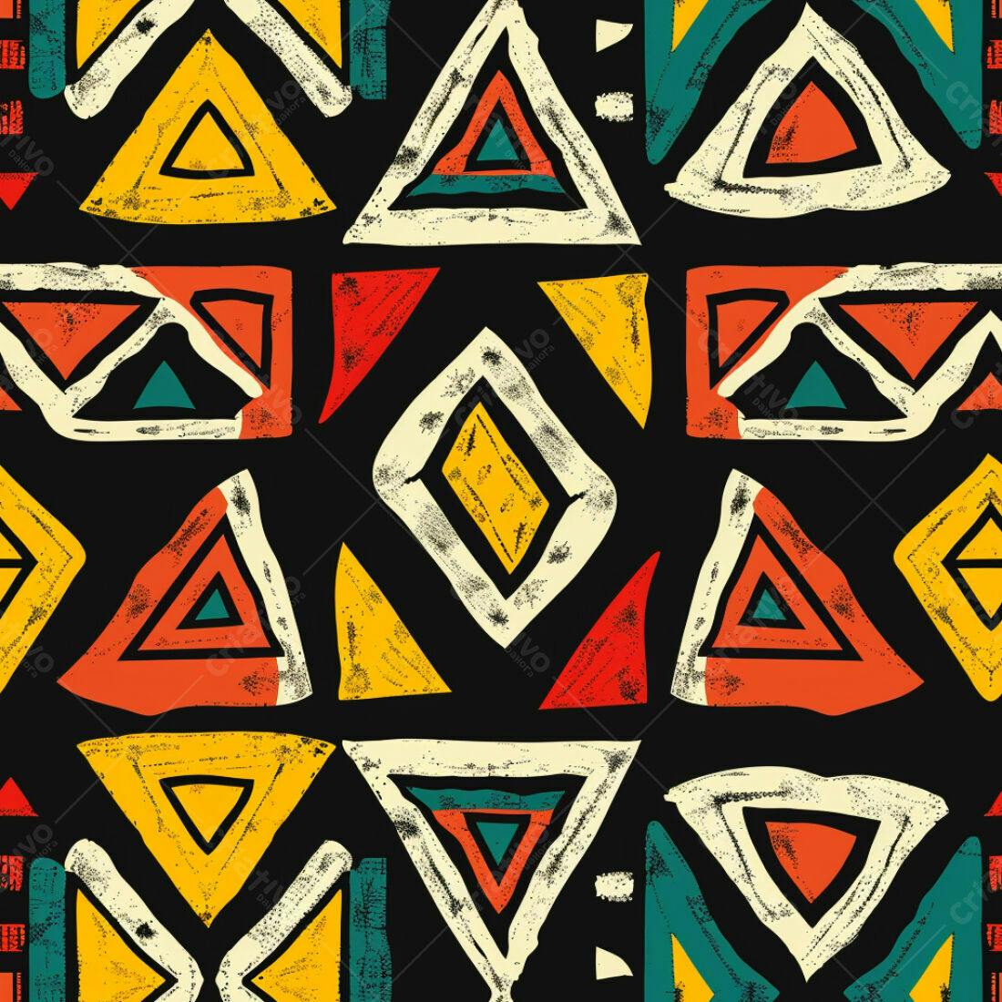 Textura Geométrica Tribal para Fundo