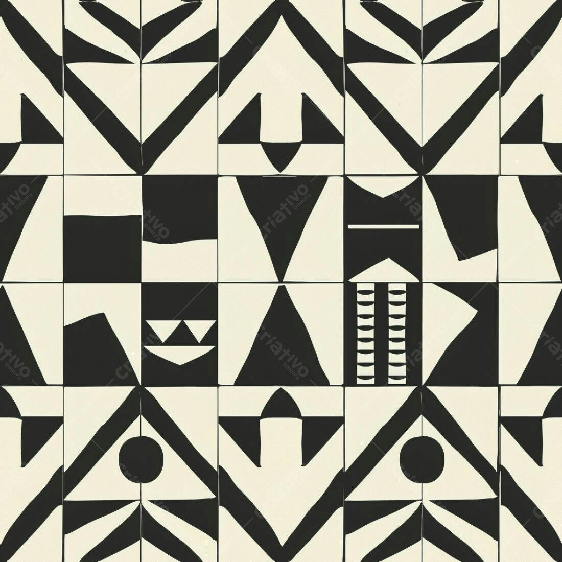 Textura Geométrica Preto e Bege para Fundo