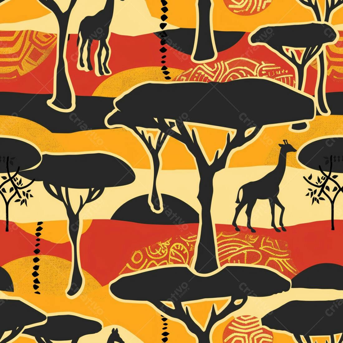 Textura Safari Africano para Papel de Parede
