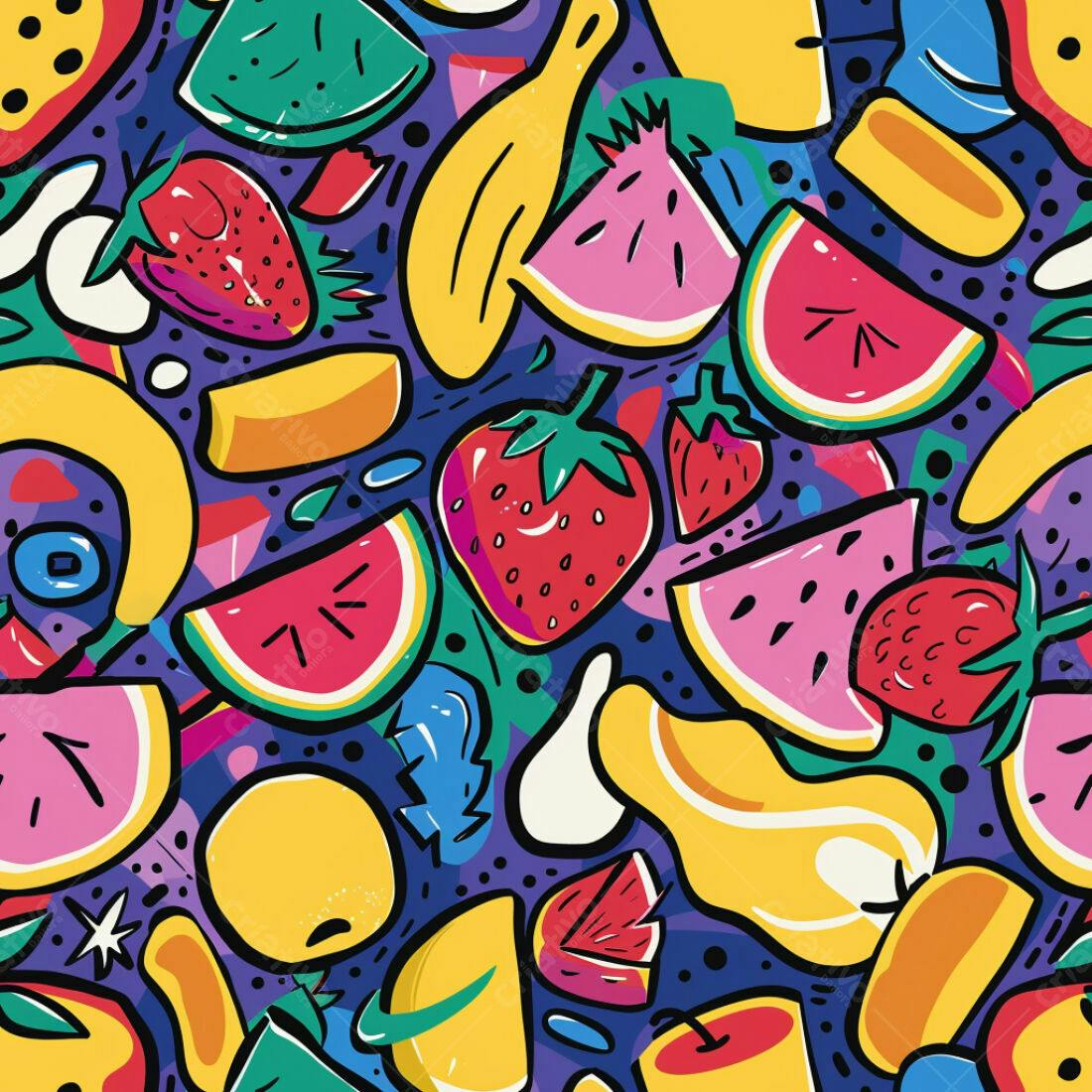 Textura Frutas Coloridas para Fundo Vibrantes
