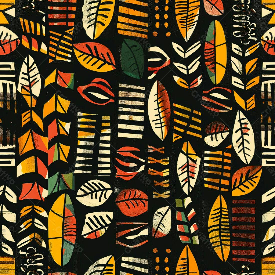 Textura Abstrata Folhas e Formas para Fundo
