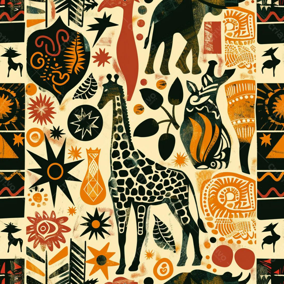 Textura Africana para Fundo de Sites