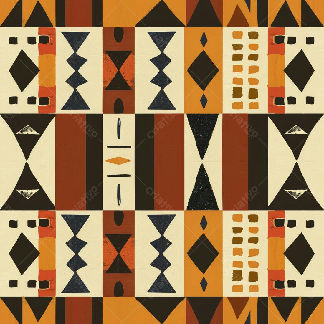 Textura Geométrica Africana para Fundo