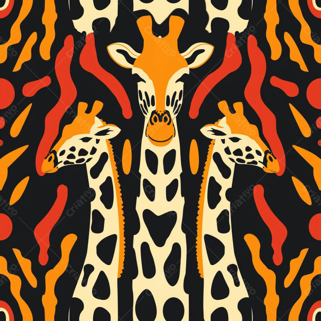 Textura Girafas Abstrato para Fundo