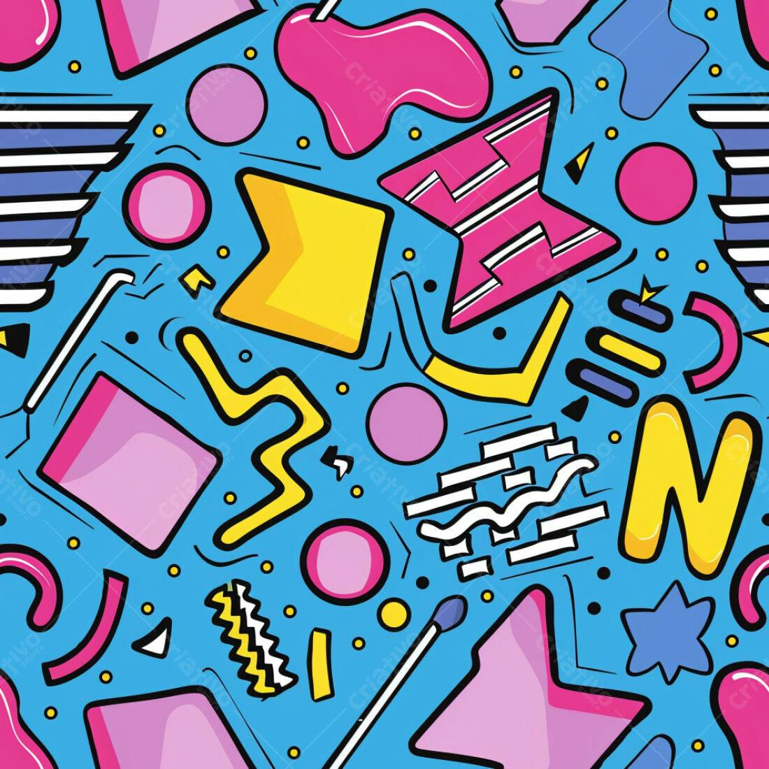 Textura Abstrata Memphis para Fundo