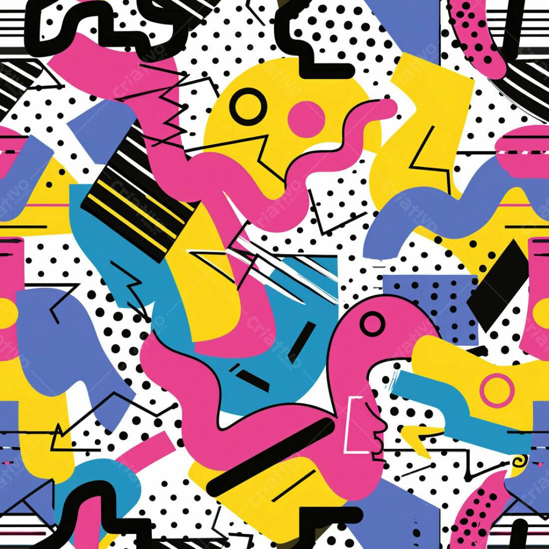 Textura Abstrata Memphis para Fundo