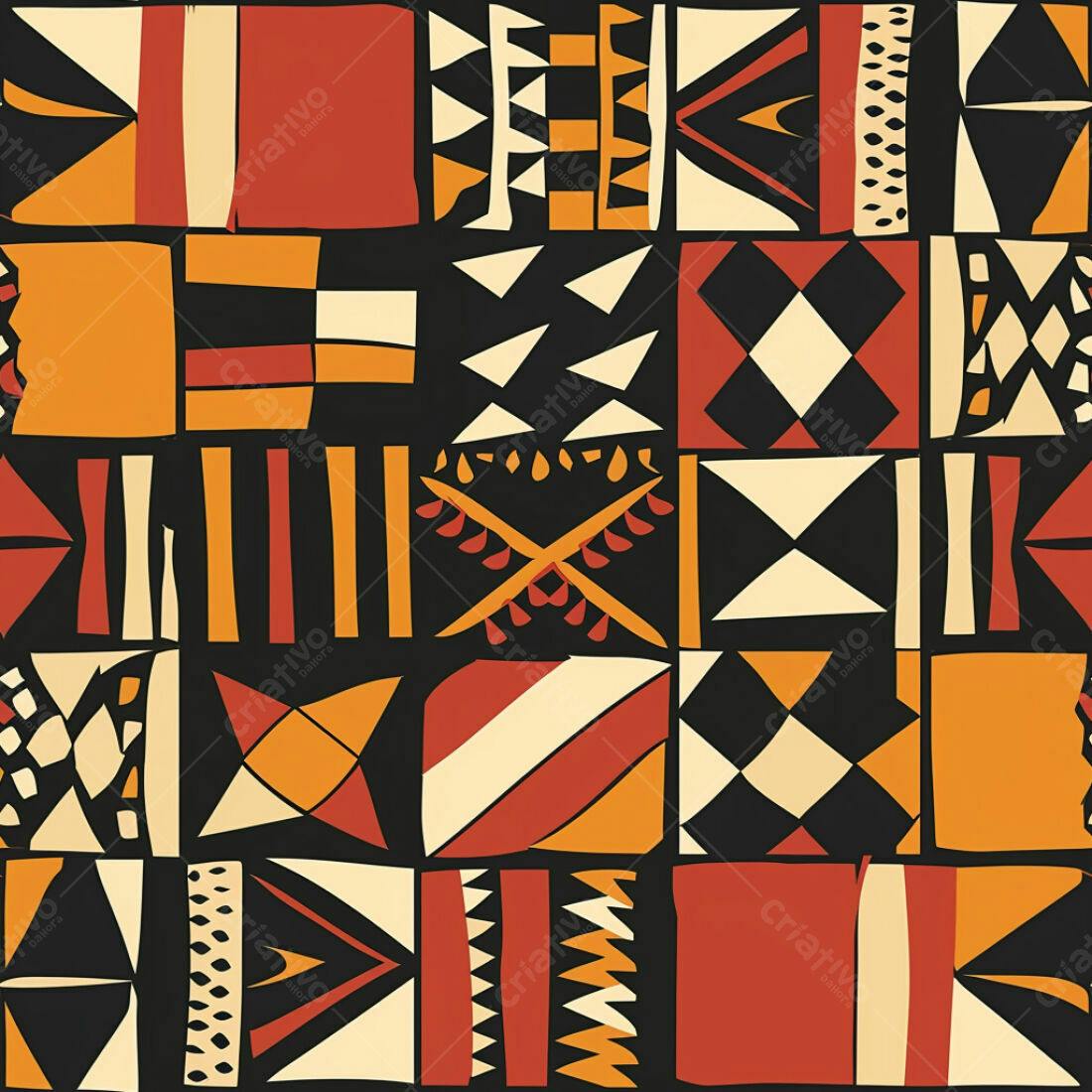 Textura Geométrica Africana para Fundo