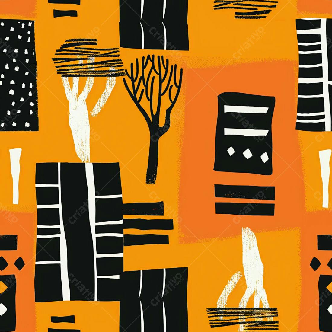 Textura Abstrata Laranja e Preto para Fundo