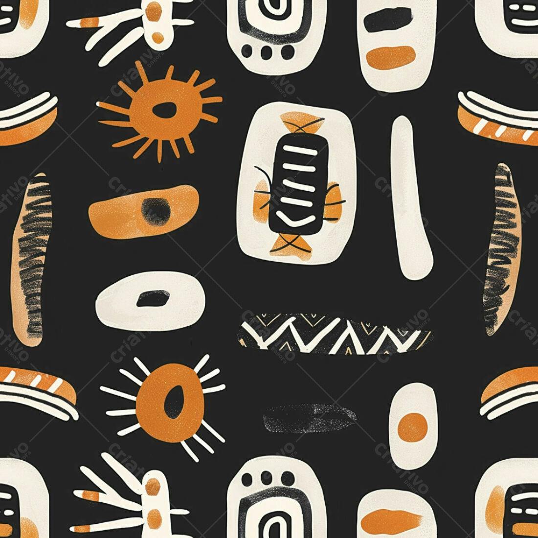 Textura Abstrata Preto e Laranja para Fundo