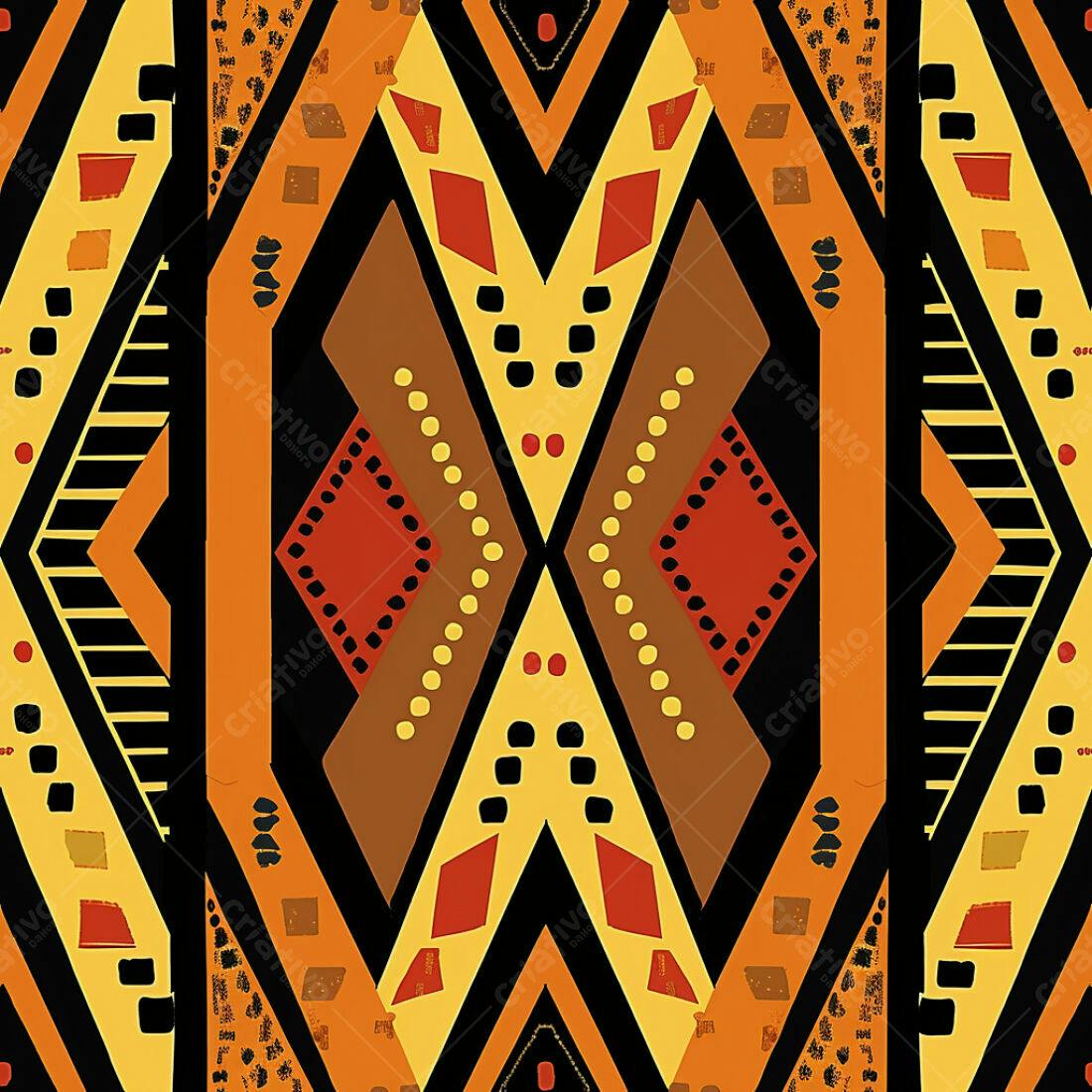 Textura Geométrica Africana para Fundo