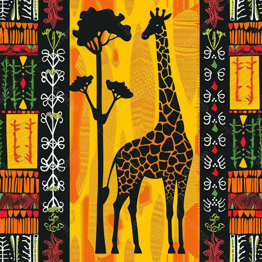 Textura Girafa Africana para Fundo