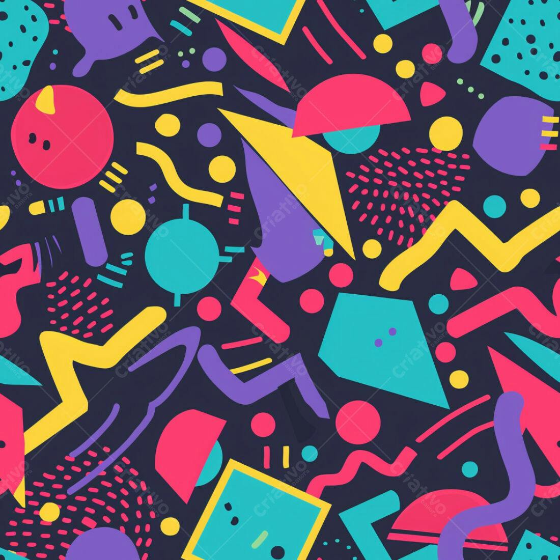 Textura Abstrata Memphis para Fundo
