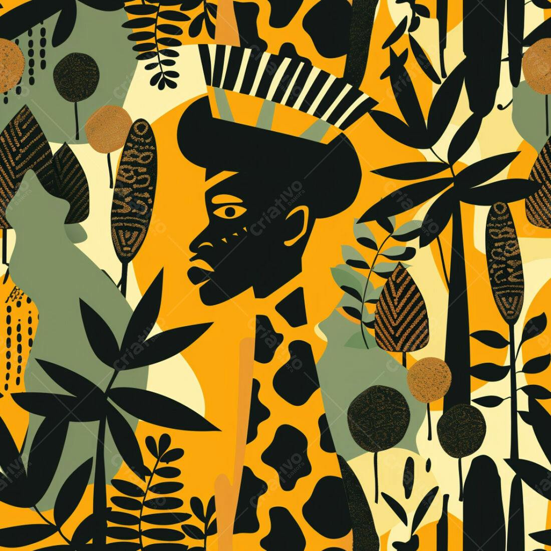 Textura Abstrata Africana para Fundo