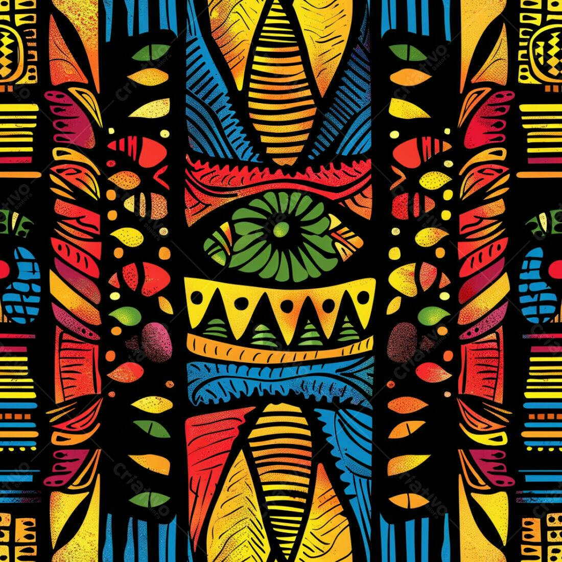 Textura Abstrata Tribal para Fundo