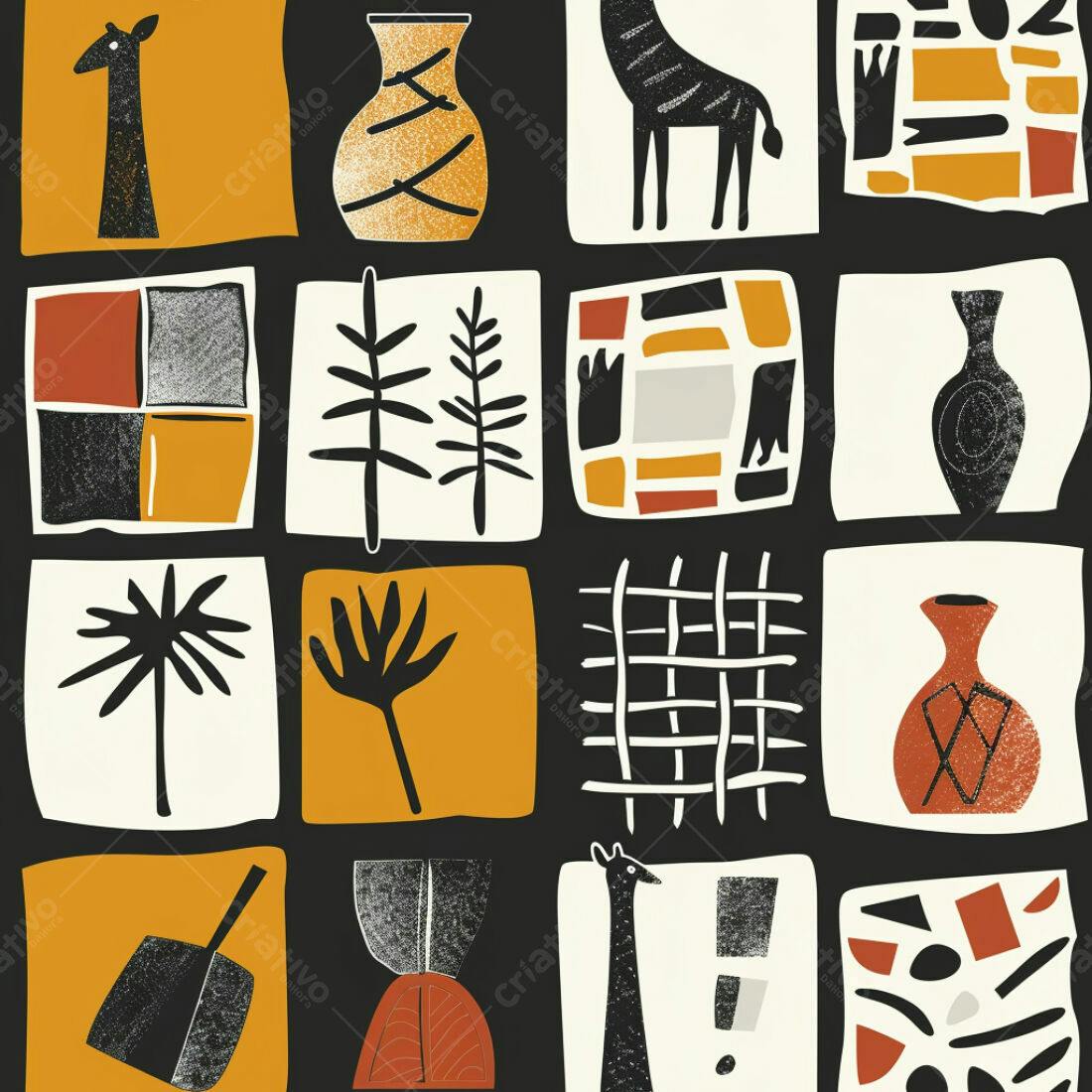 Textura Abstrata Africana para Fundo