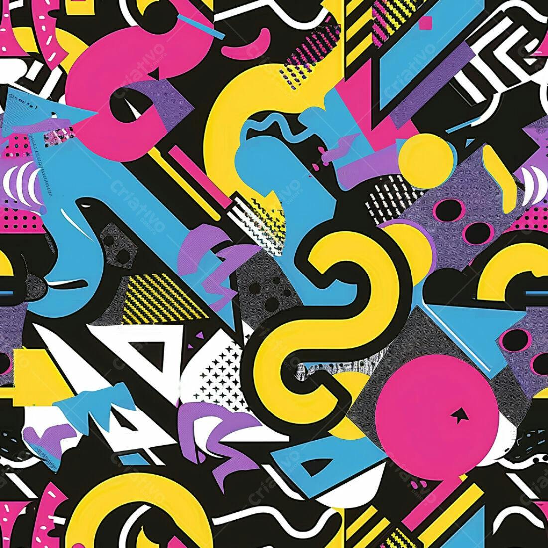 Textura Abstrata 80s para Fundo