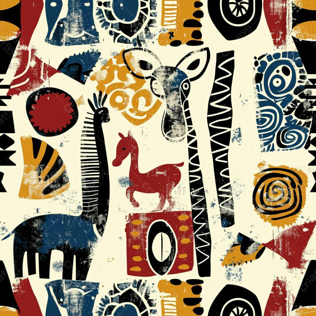 Textura Africana Abstrata para Fundo
