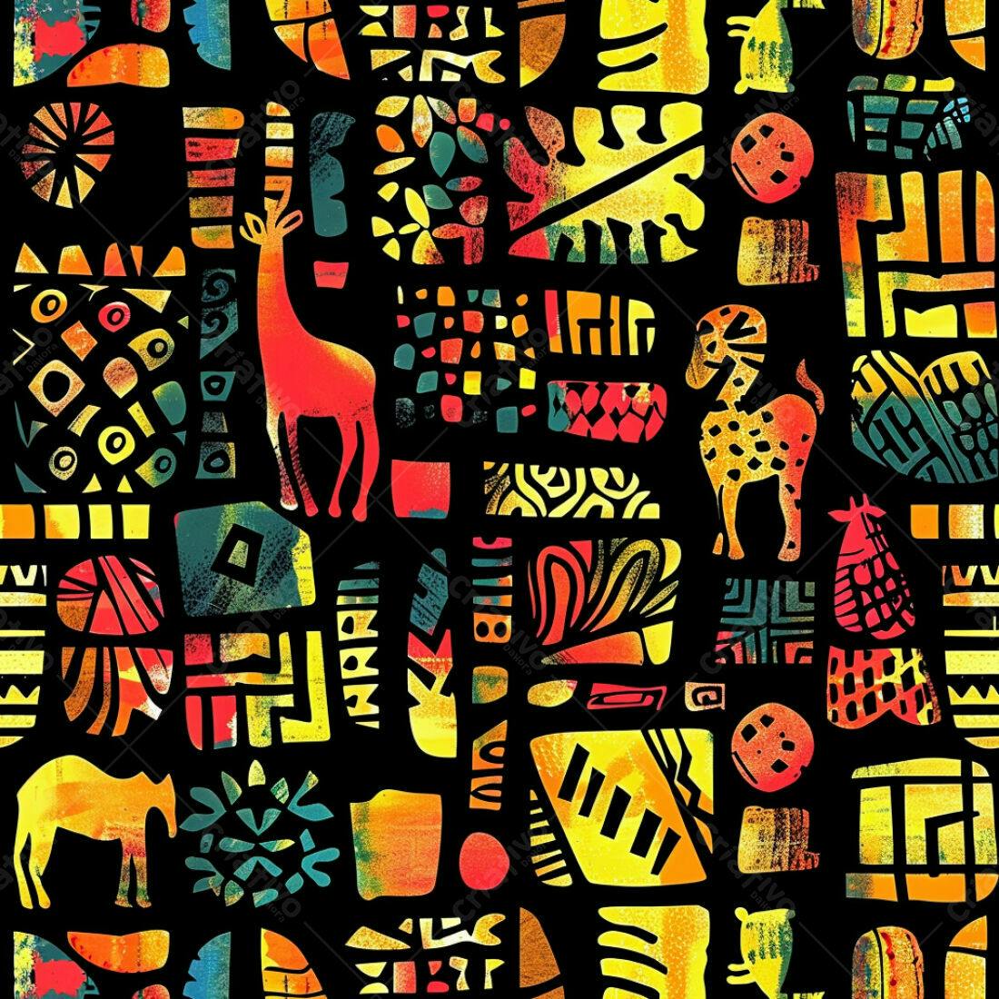 Textura Abstrata Africana para Fundo