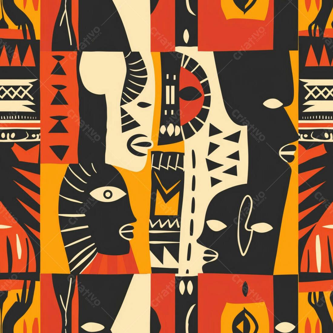 Textura Africana Abstrata para Fundo