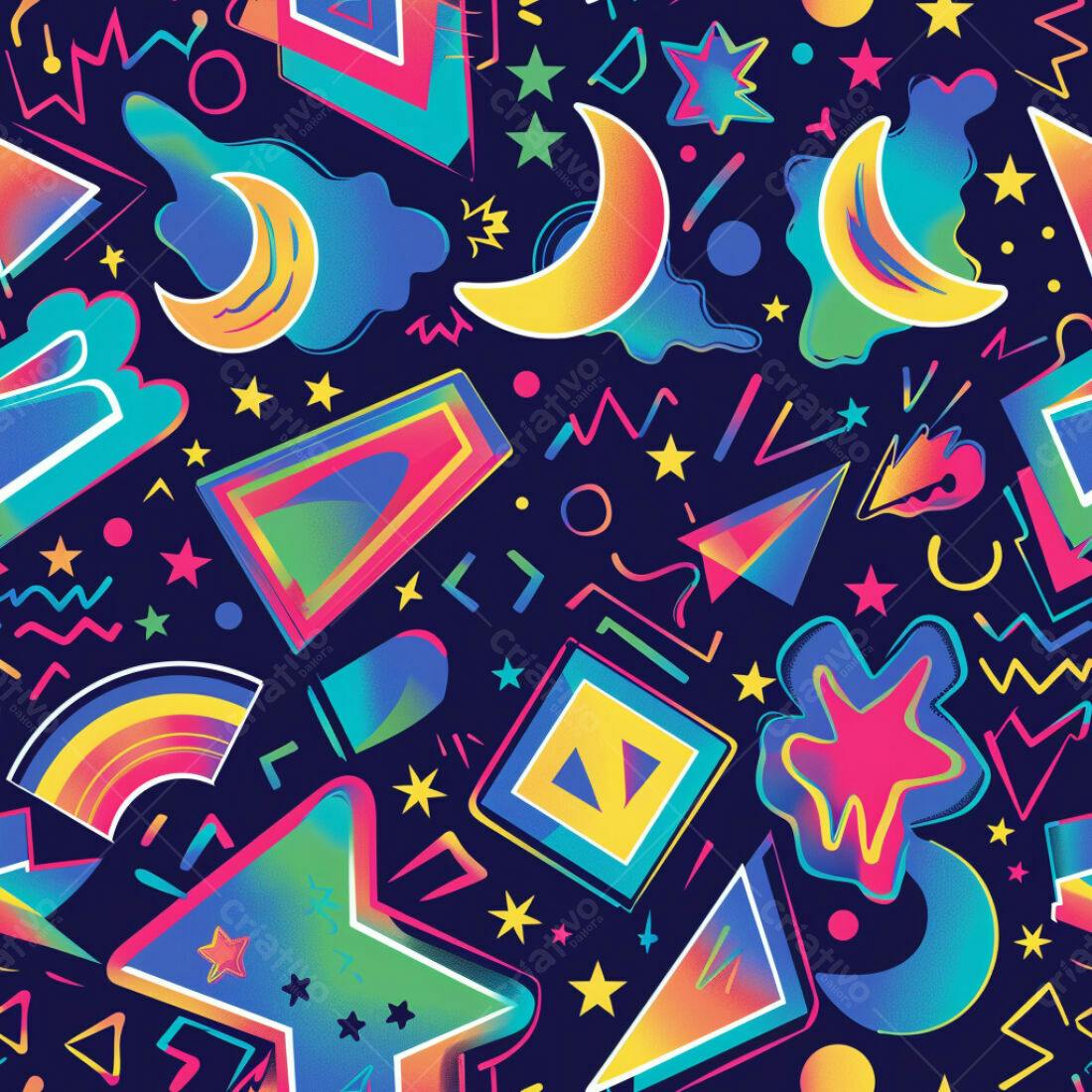 Textura Abstrata Neon para Fundo