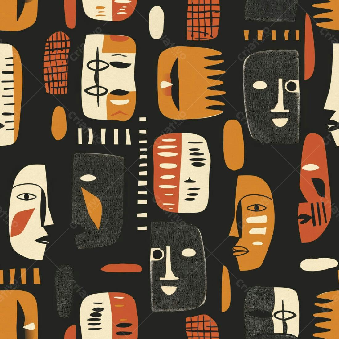 Textura Abstrata com Máscaras para Fundo