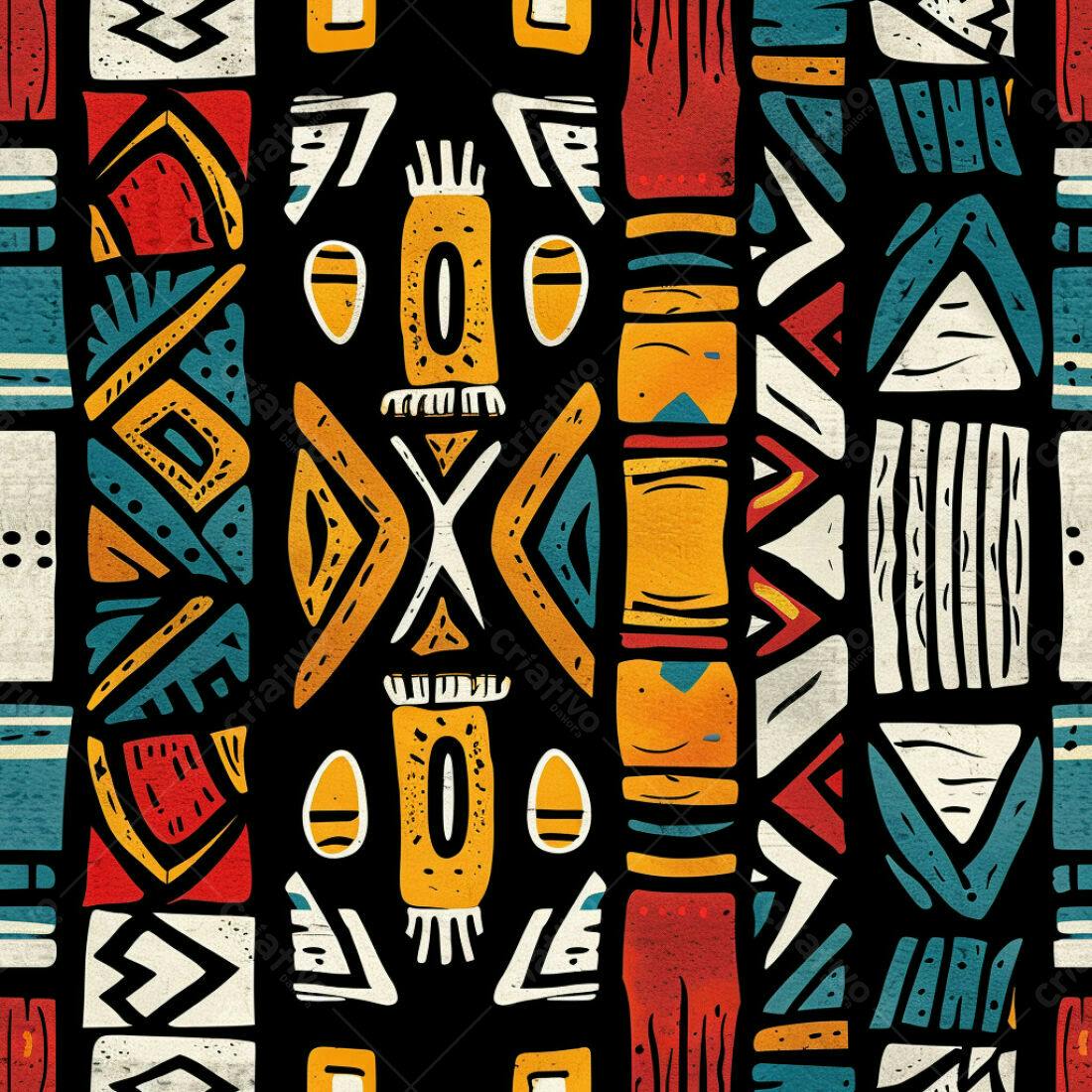 Textura Tribal Abstrata para Fundo