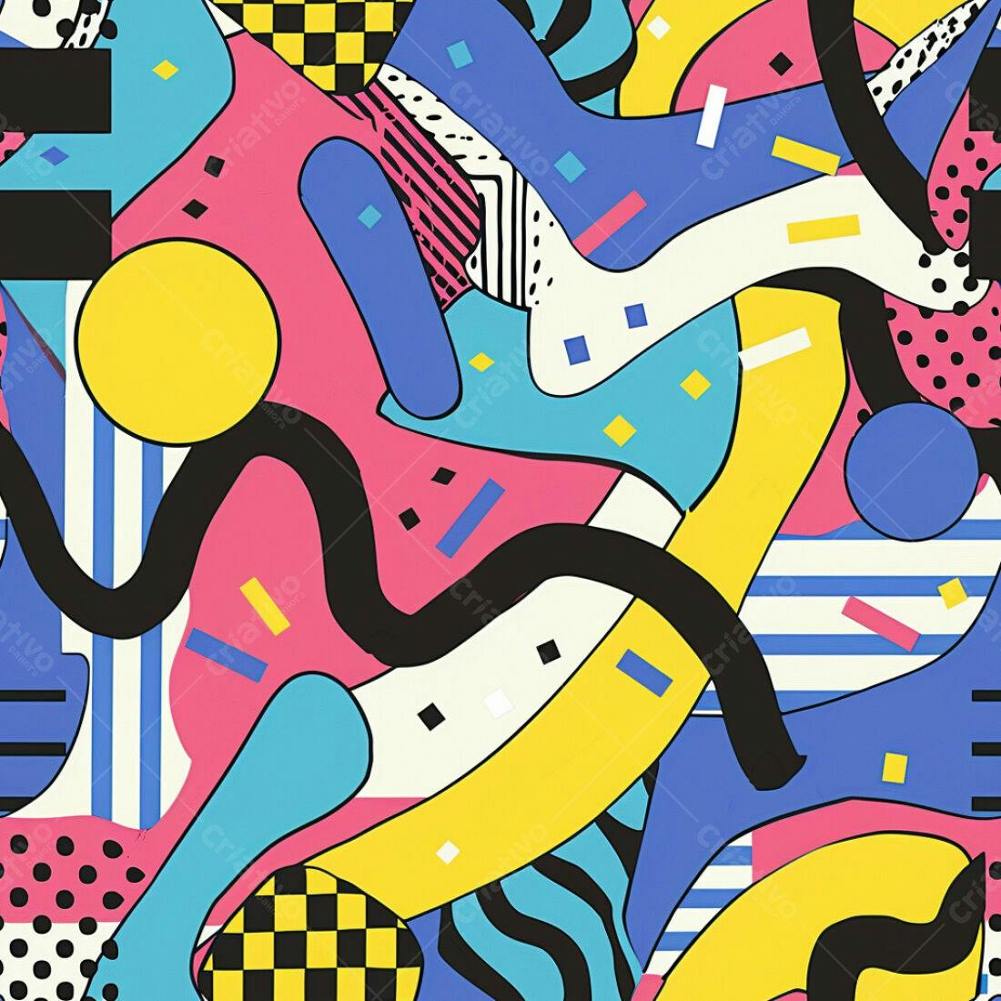 Textura Abstrata Memphis para Fundo