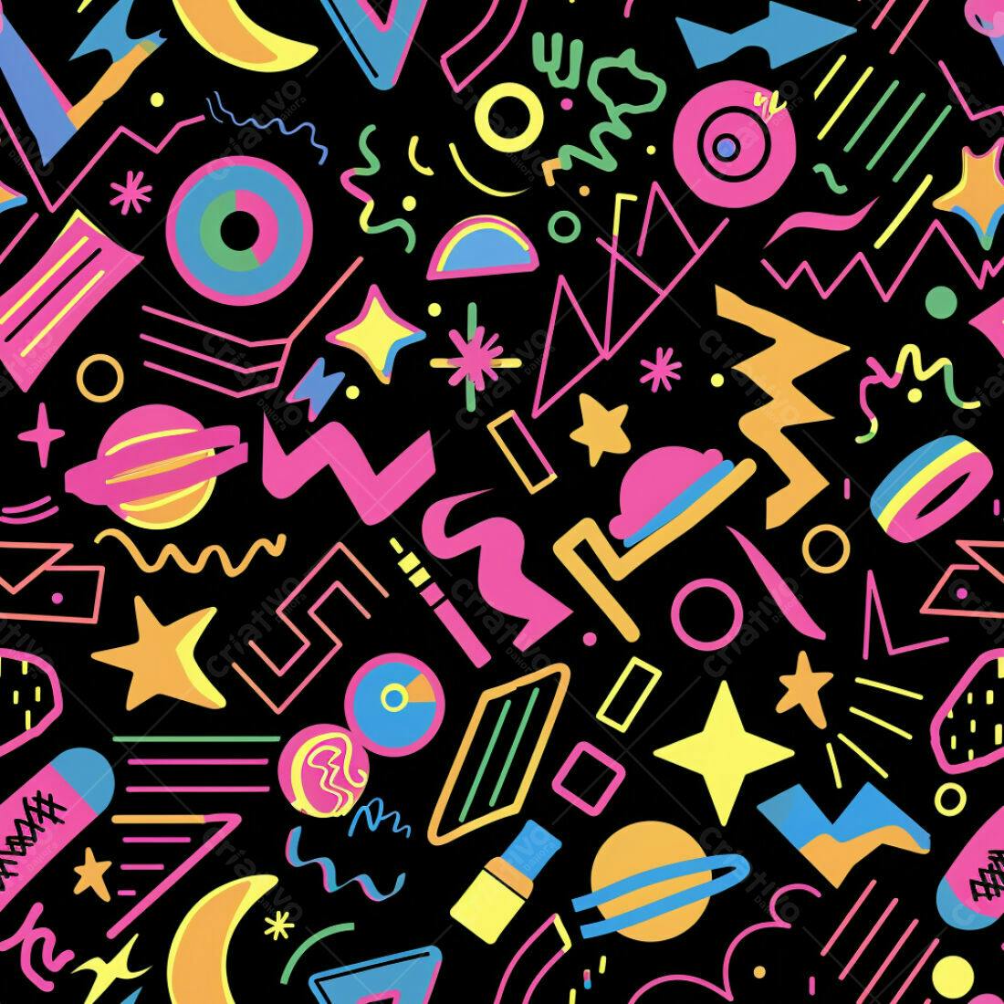 Textura Abstrata Neon para Fundo