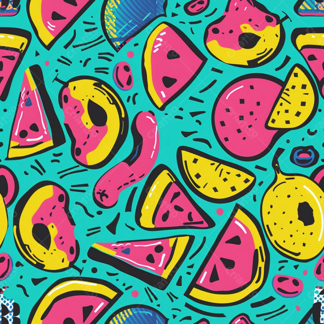 Textura Frutas Verão Abstrata para Fundo