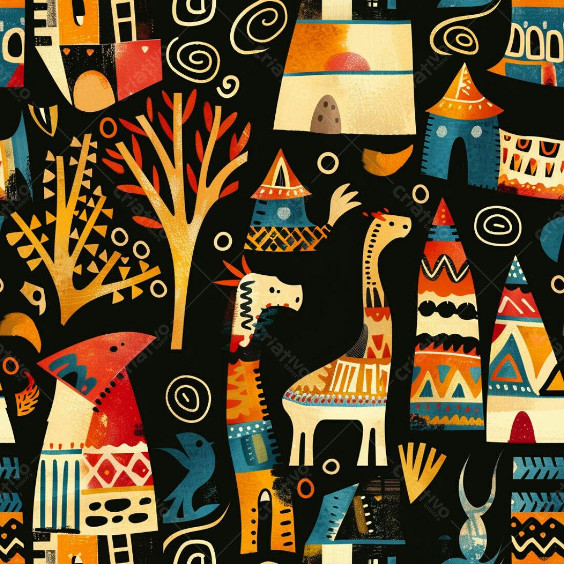 Textura Africana para Fundo Estilo Tribal