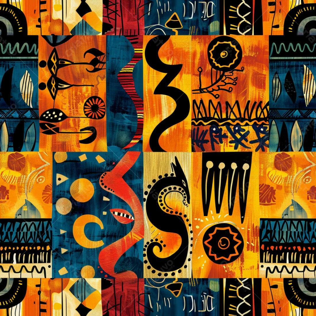 Textura Abstrata Africana para Fundo