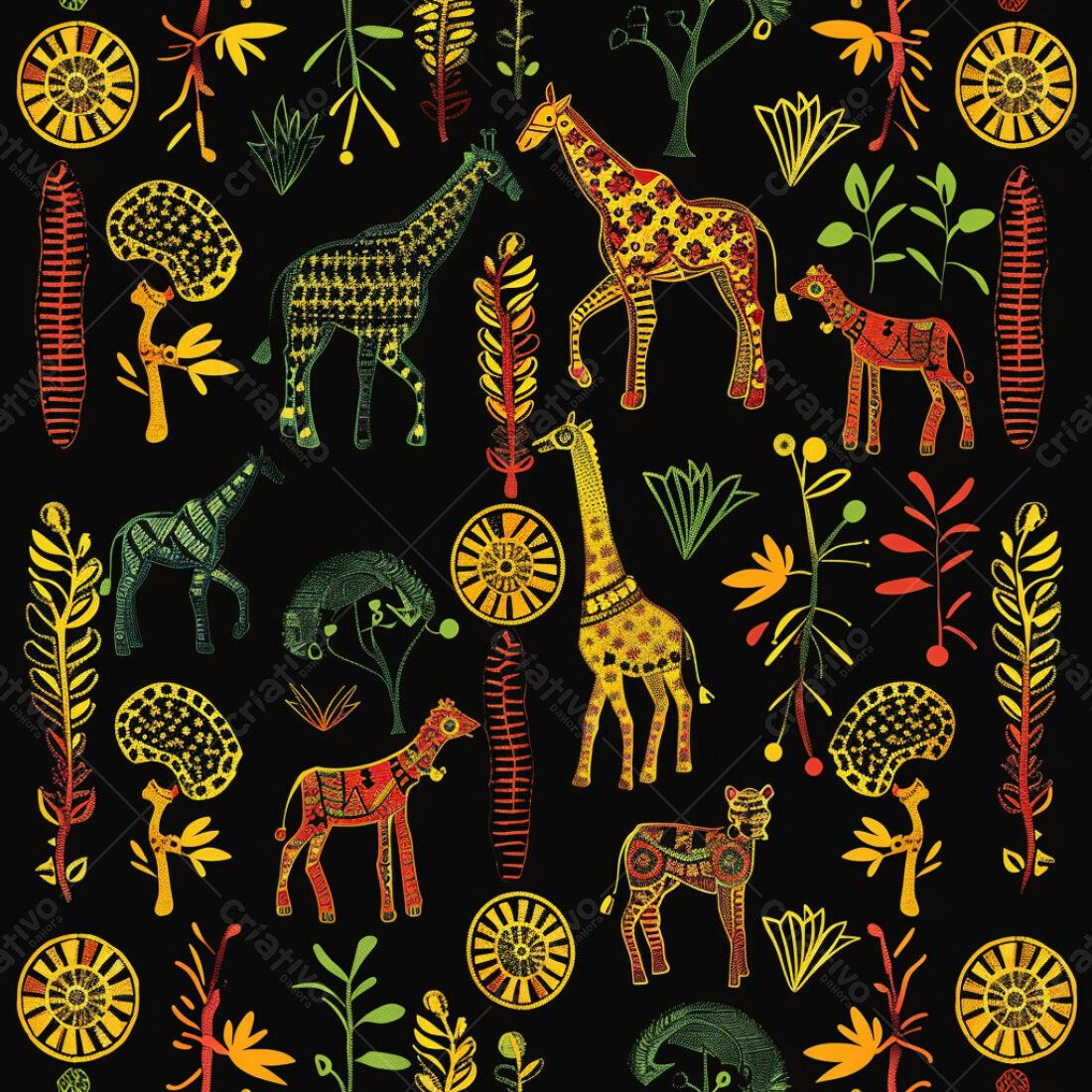 Textura Safari Africano para Papel de Parede