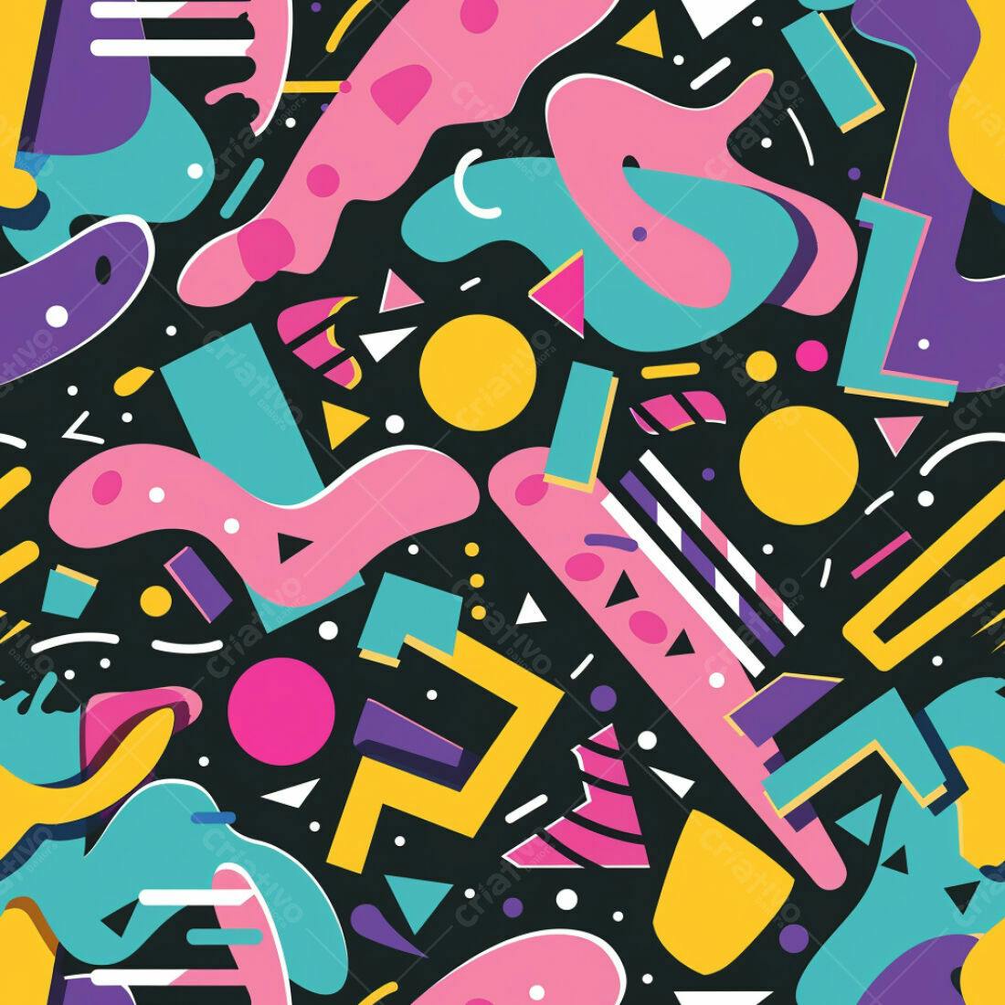 Textura Abstrata Memphis para Fundo