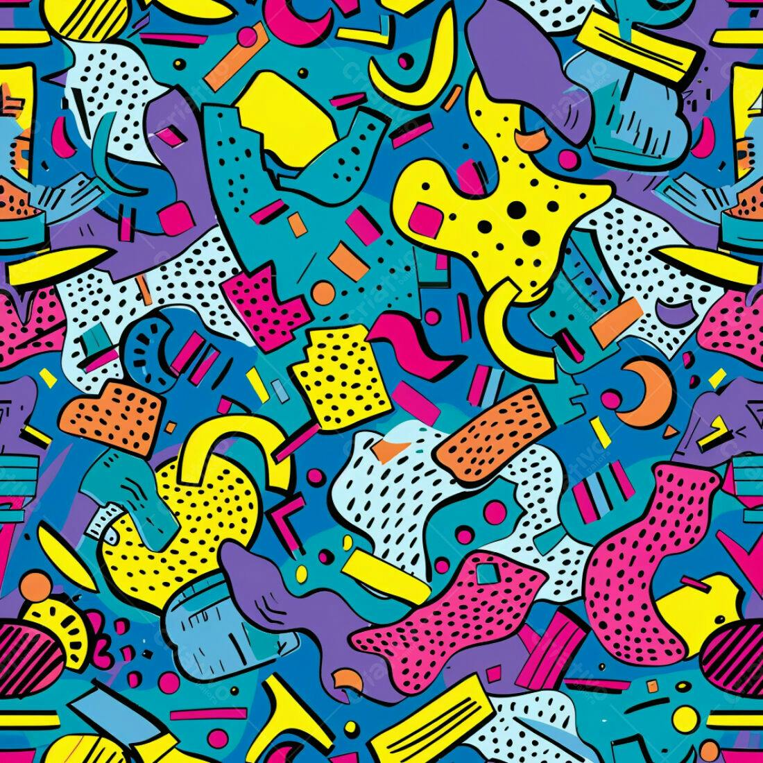 Textura Abstrata Memphis para Fundo