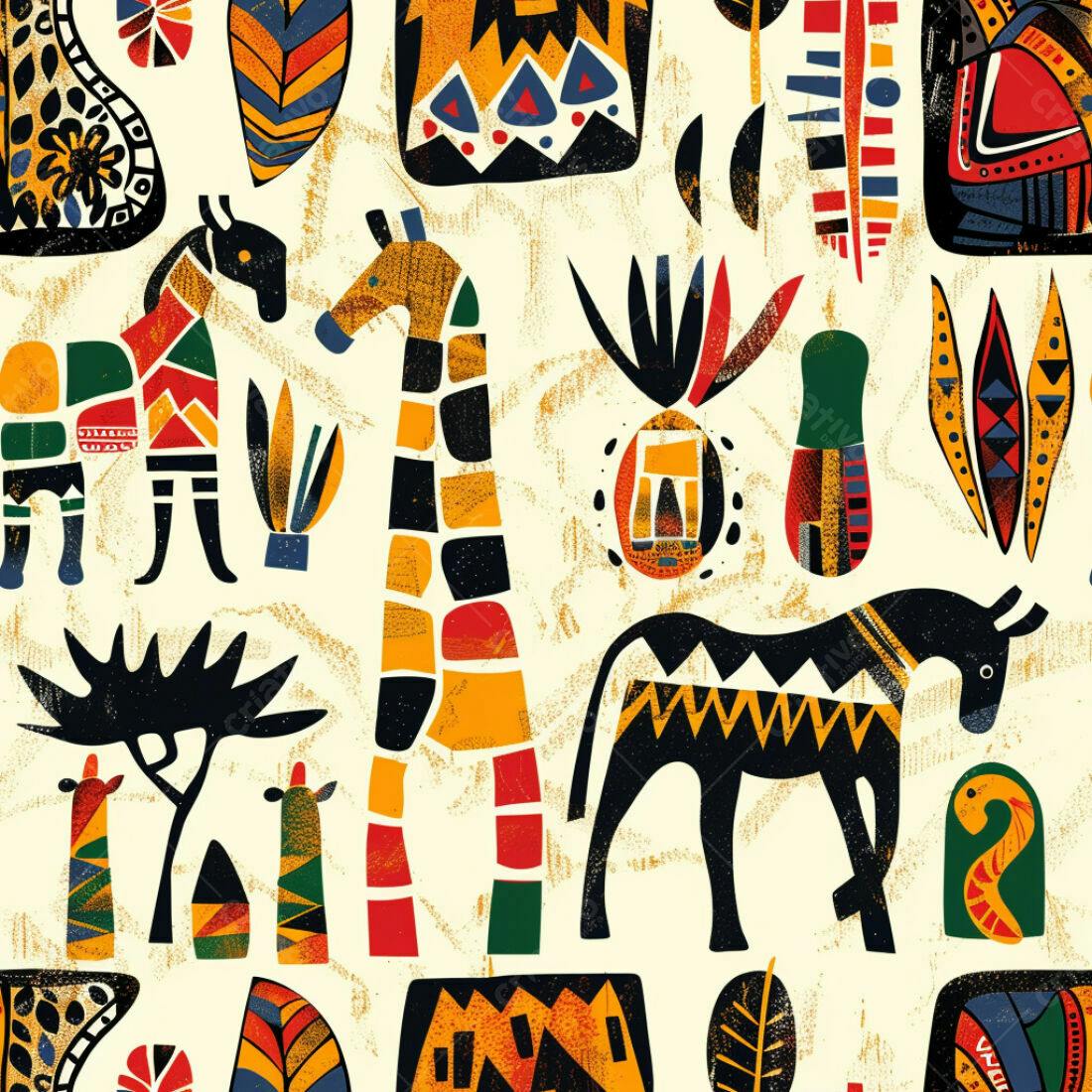 Textura Africana para Fundo Etnico
