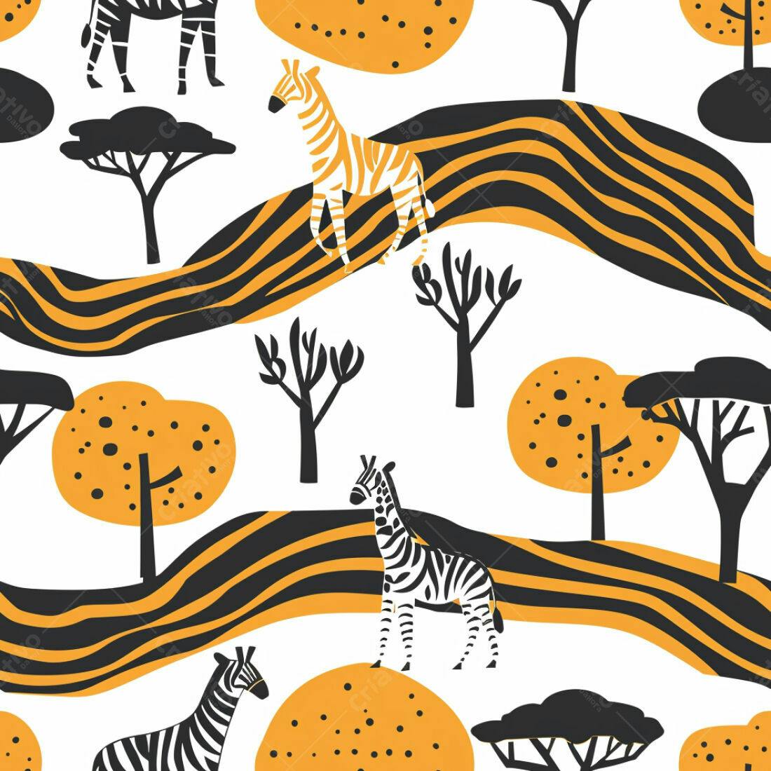 Textura Safari Zebra para Papel de Parede