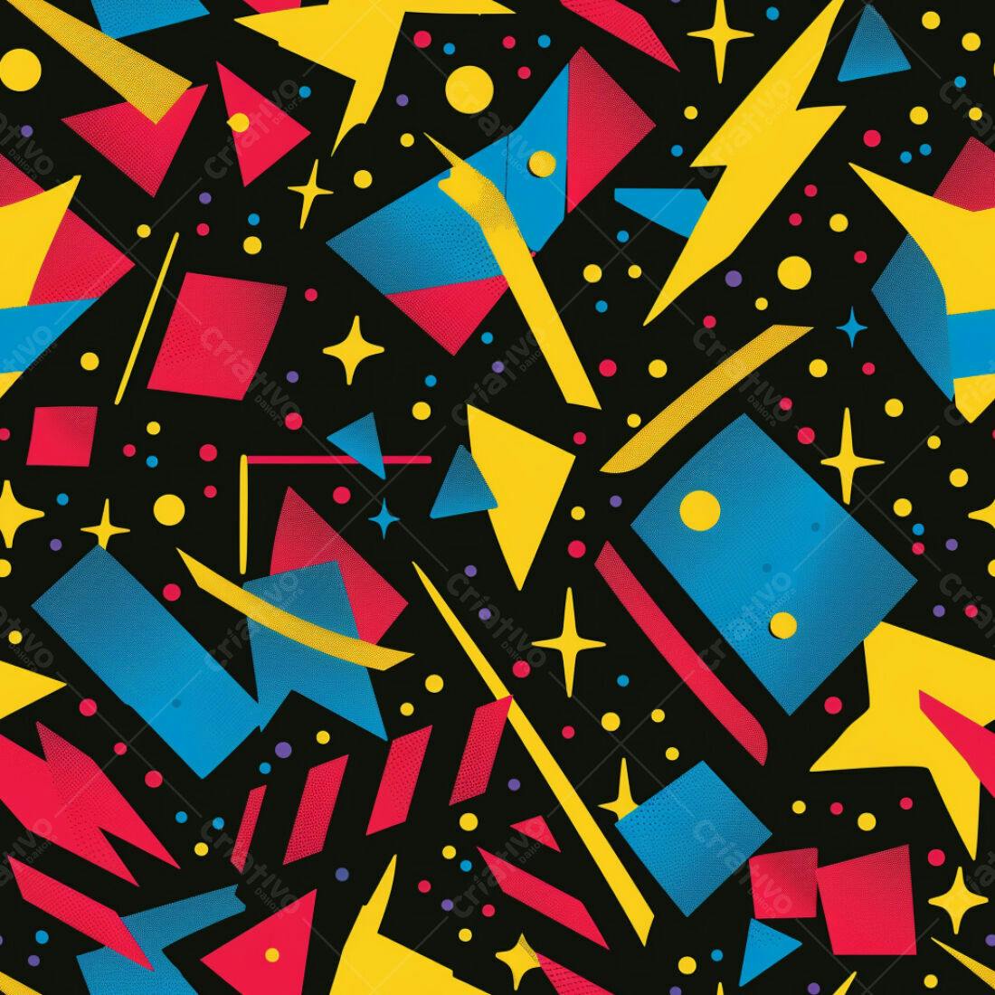 Textura Geométrica 80s para Fundo