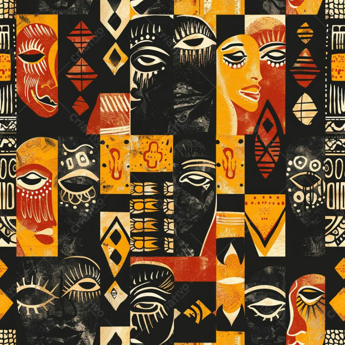 Textura Africana Abstrata para Fundo