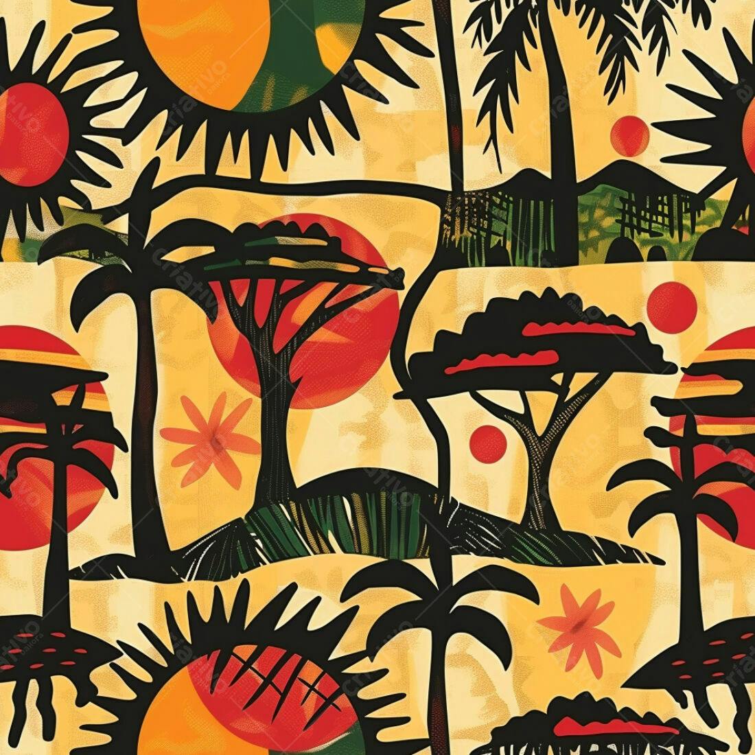 Textura Abstrata Tropical para Fundo