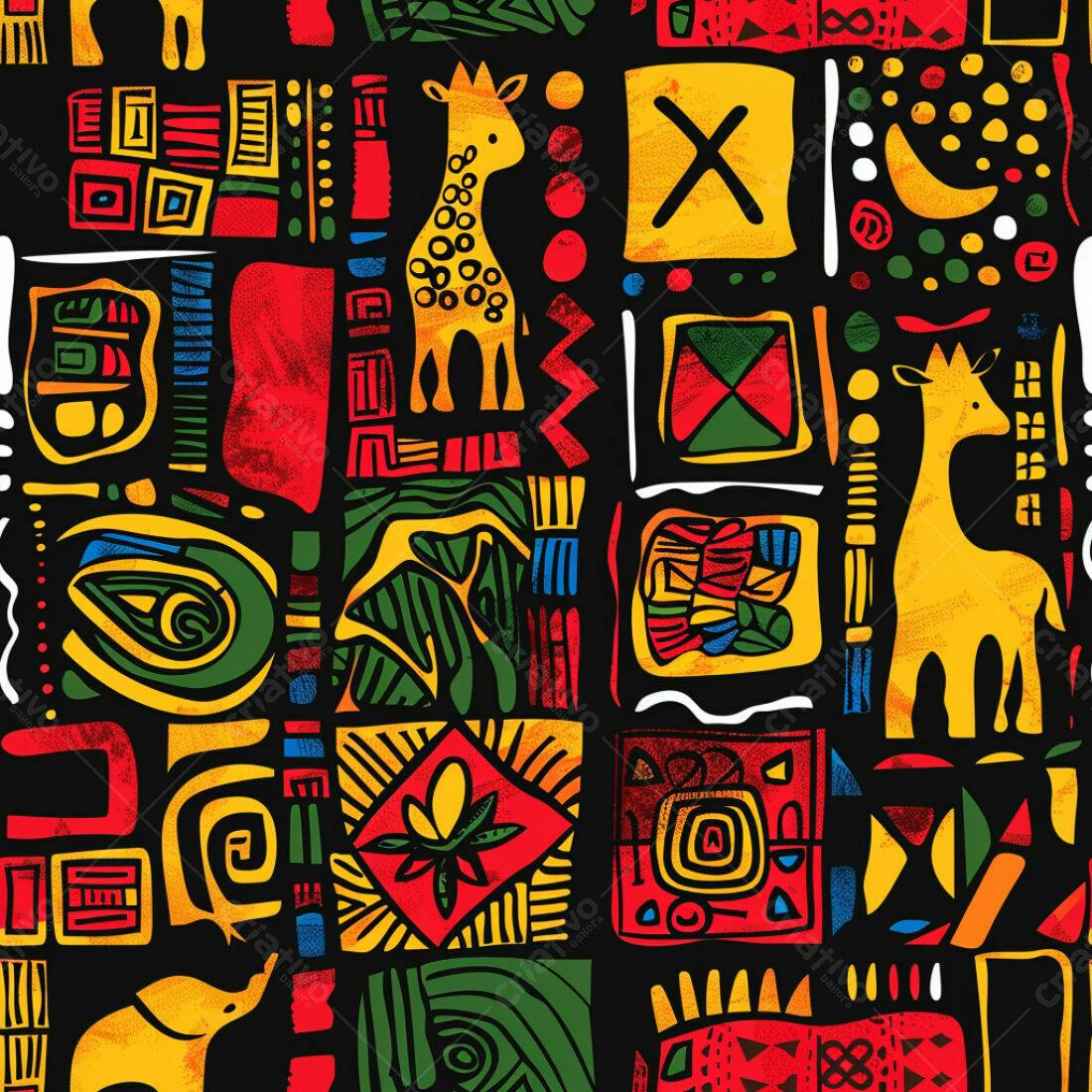 Textura Africana para Fundo e Tecido