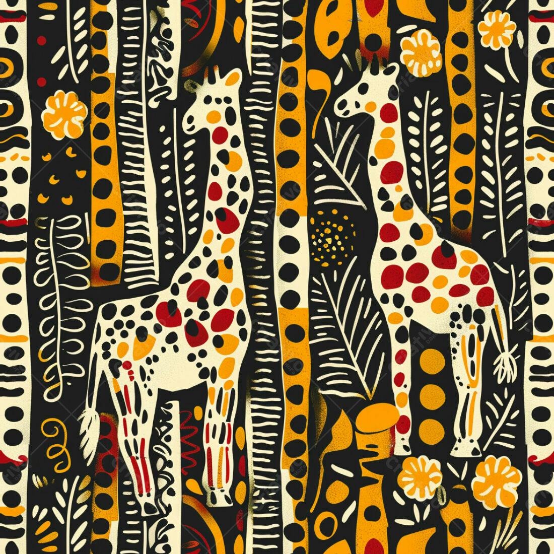 Textura Girafas Africanas para Papel de Parede