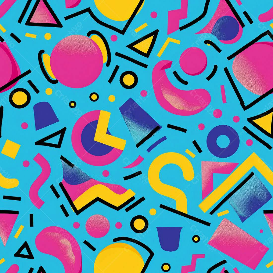 Textura Geométrica Memphis para Fundo
