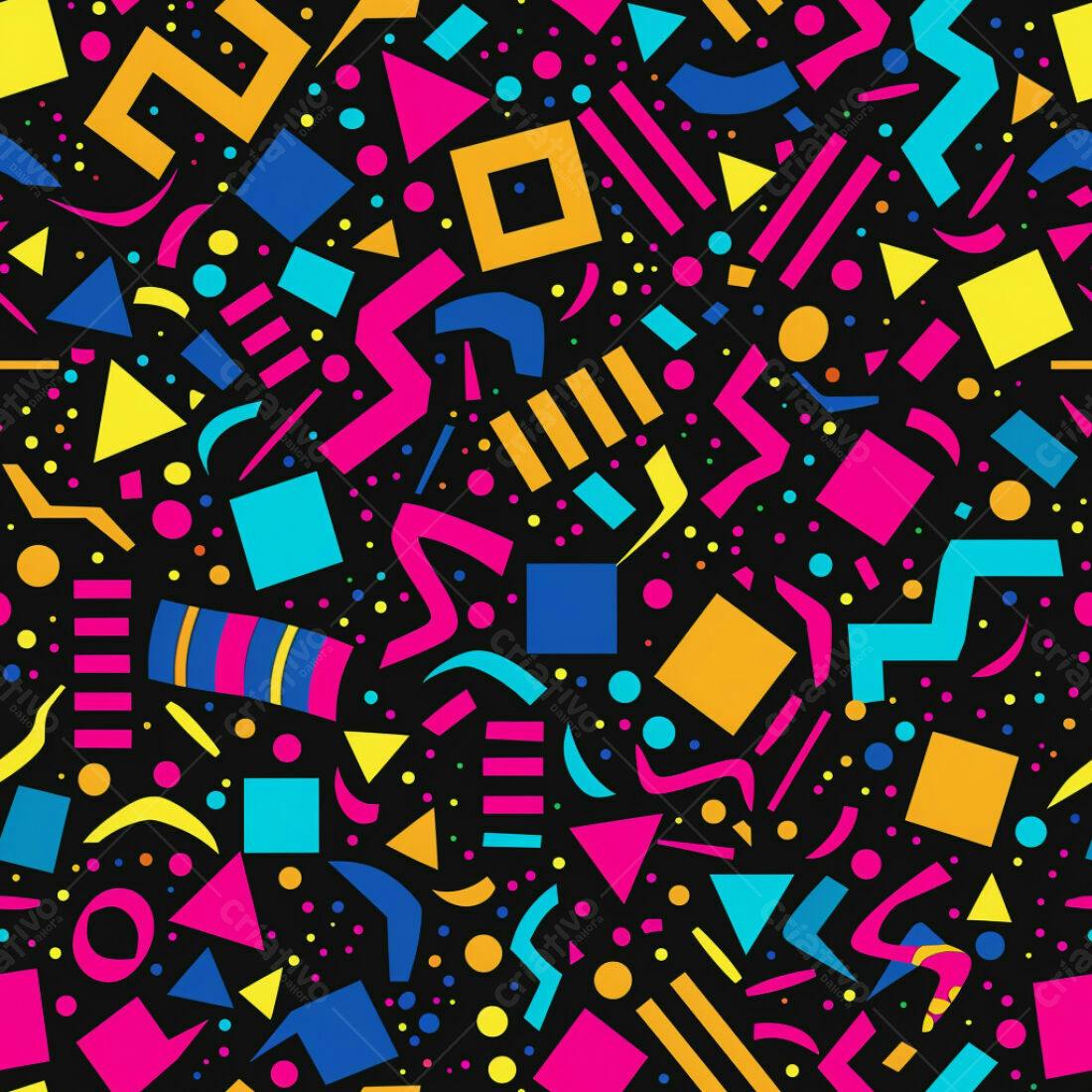 Textura Geométrica Neon para Fundo