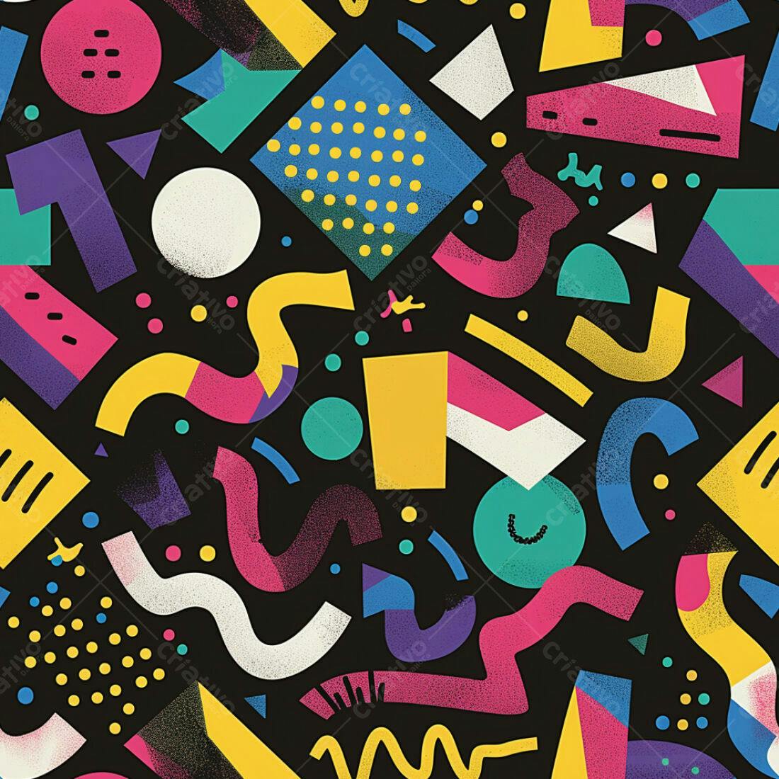 Textura Abstrata Memphis para Fundo
